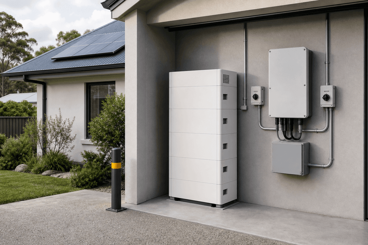 10kWh Residential Stack LFP Battery - 5kW Wall-Mount BESS