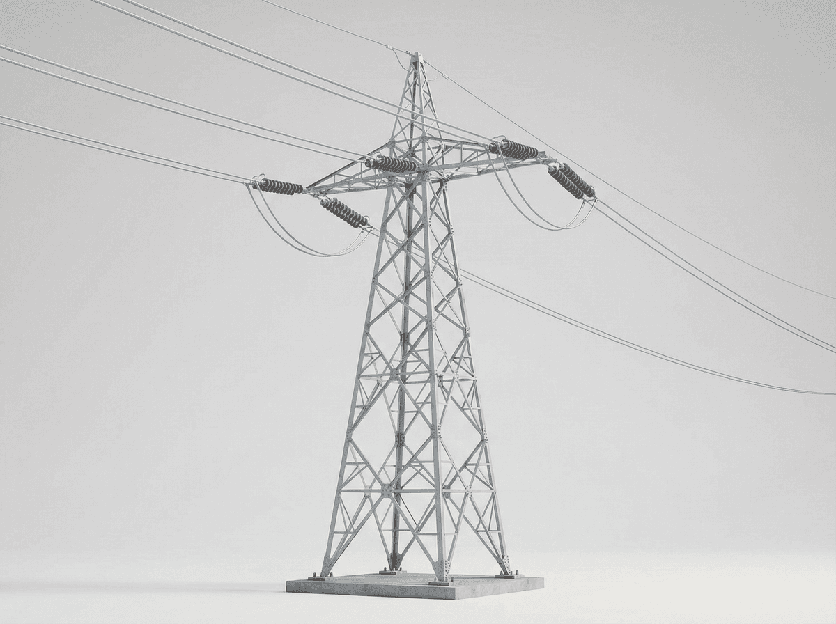 22m 35kV Steel Lattice Distribution Tower — Double Circuit Tangent