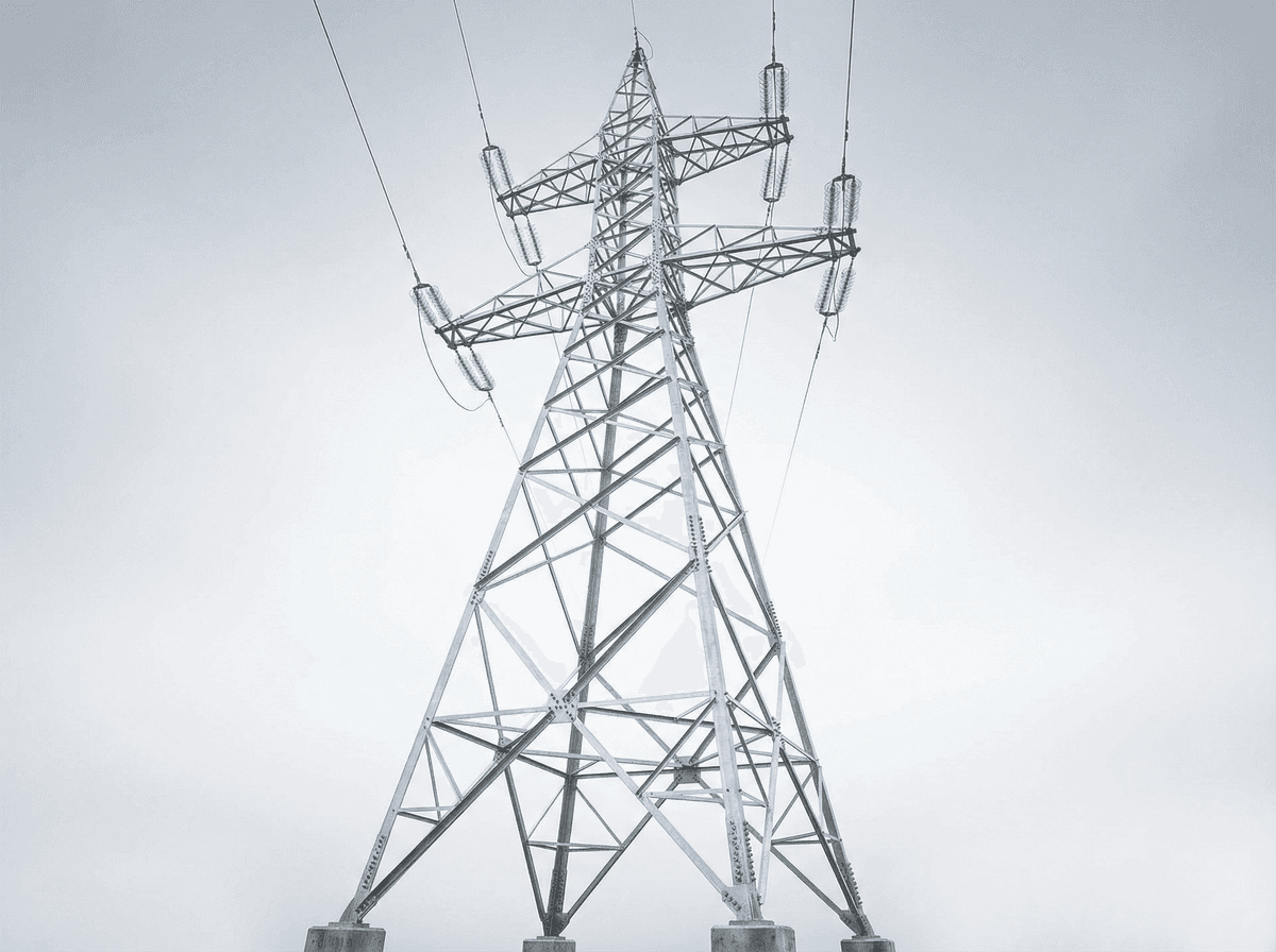 25m 35kV Angle Tower - Double-Circuit Steel Lattice Deviation Structure