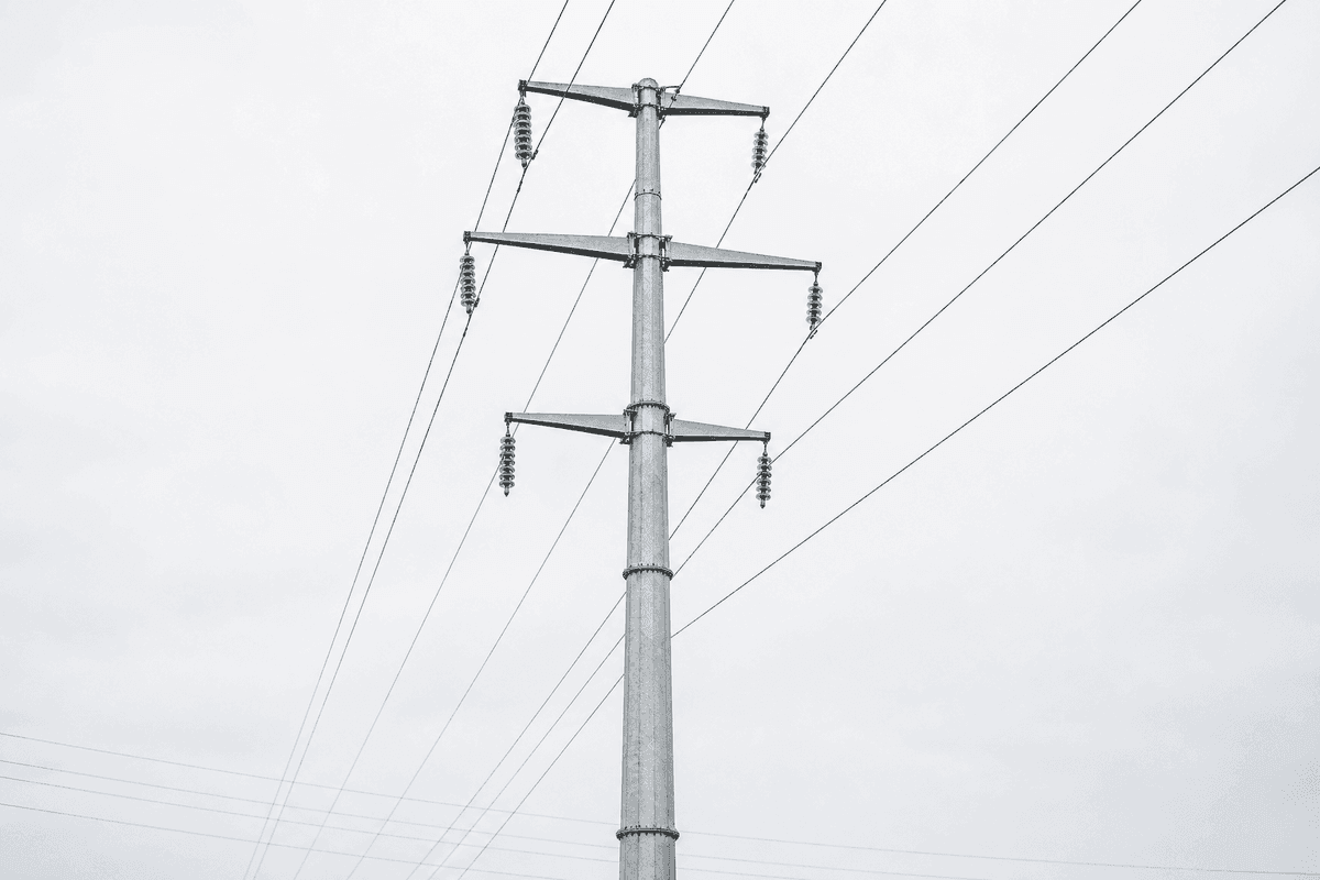 25m 35kV Dodecagonal Tangent Tower Flanged - Steel Distribution Pole