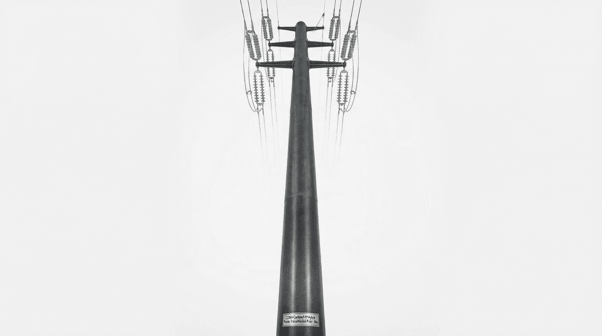 30m 220kV Carbon-FRP Hybrid Pole – Seismic Zone 4 High-Performance Transmission