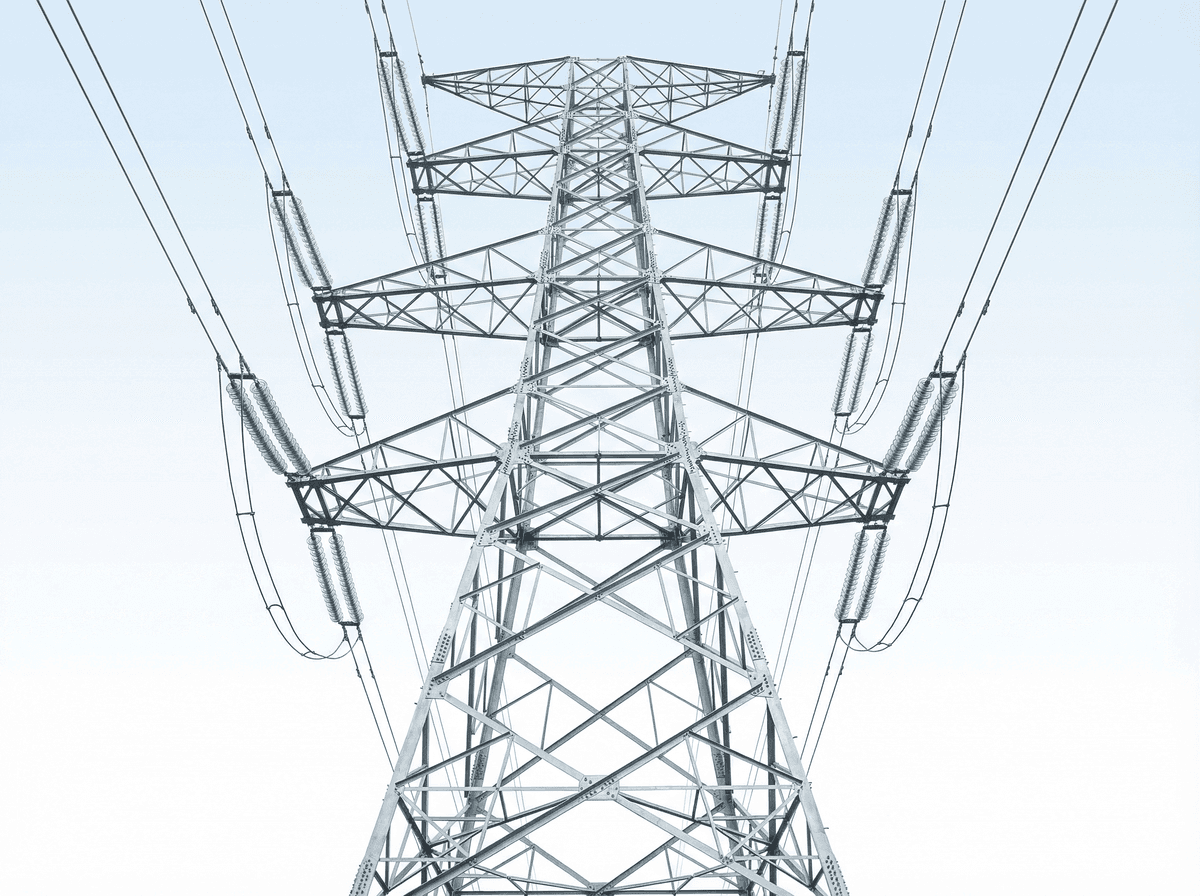 50m 330kV Double Circuit Lattice Tower - Tangent Steel Structure