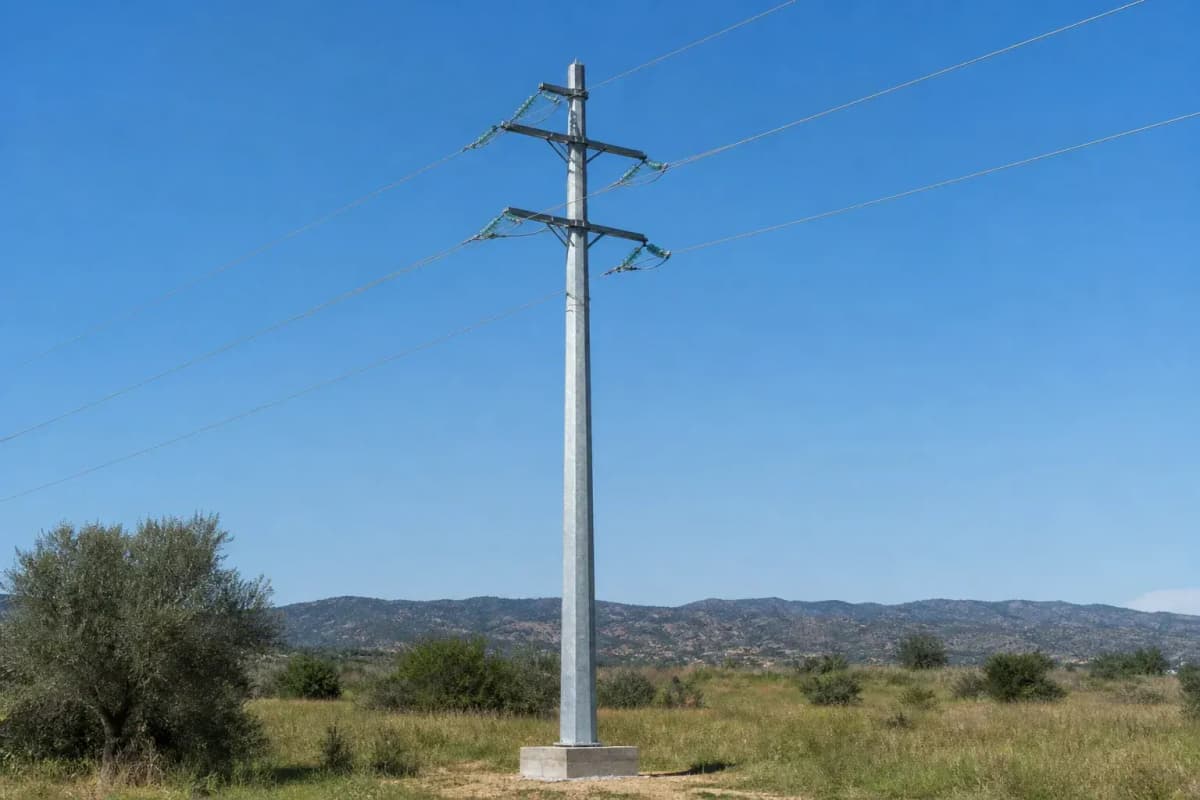 12m 10kV Octagonal Distribution Slip-Joint - Urban Steel Monopole