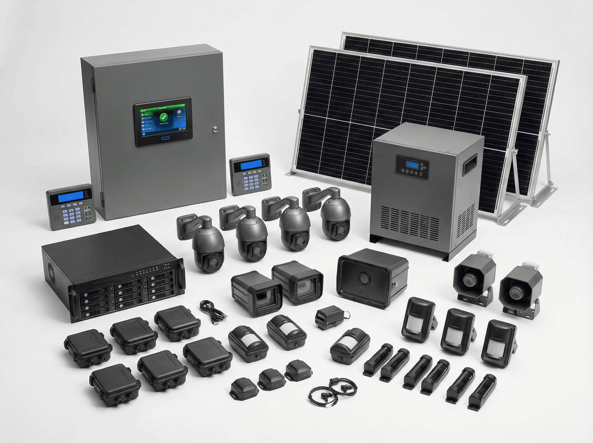 Agricultural Farm 32-Zone Wide Area Security System - Off-Grid Solar-Powered Surveillance