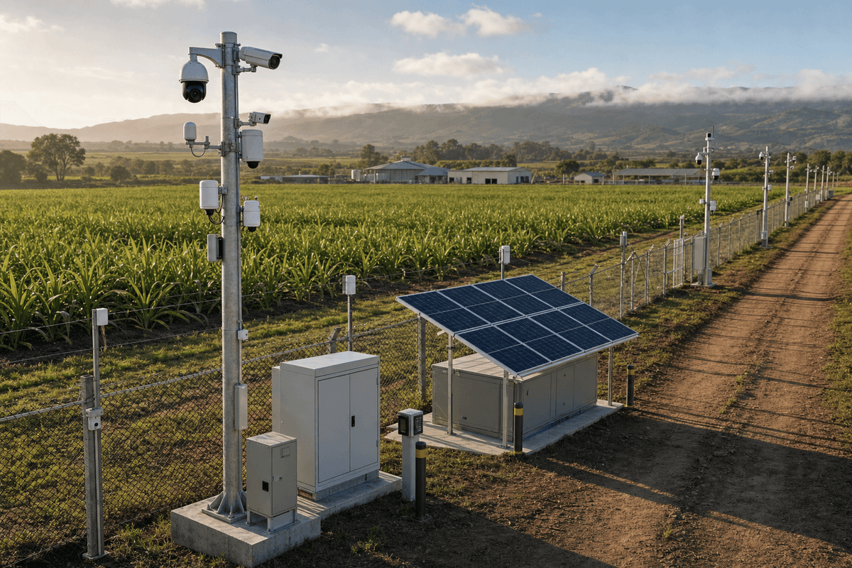 Agricultural Farm 32-Zone Wide Area Security System - Off-Grid Solar-Powered Surveillance