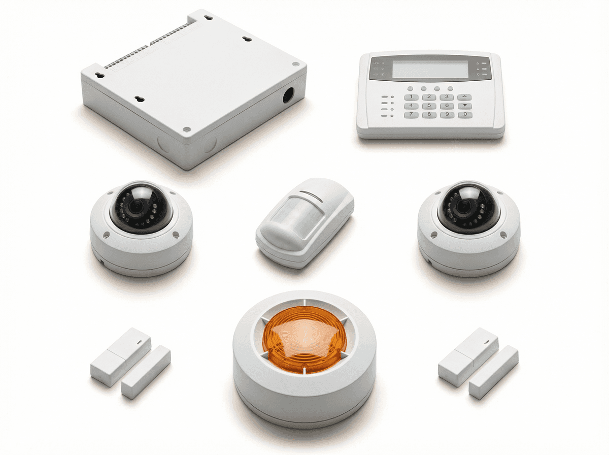 School Campus 16-Zone Hybrid Power - 8 Camera Security System