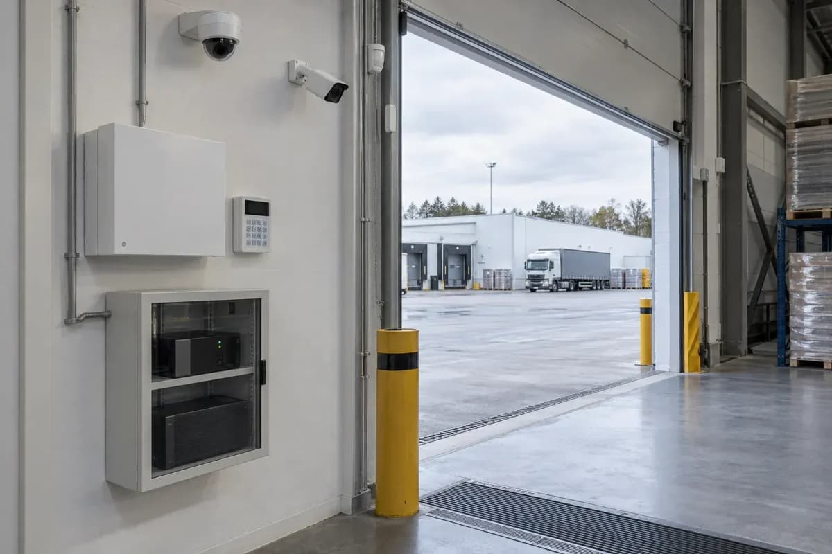 Warehouse 32-Zone Grid UPS Security System - 13-Camera Cloud Monitoring