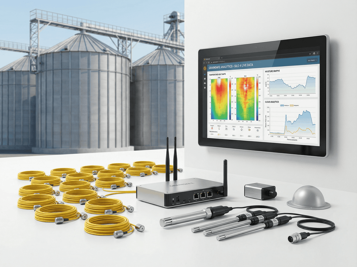 Grain Storage Monitoring Full - Comprehensive 6-Parameter IoT Silo Management System