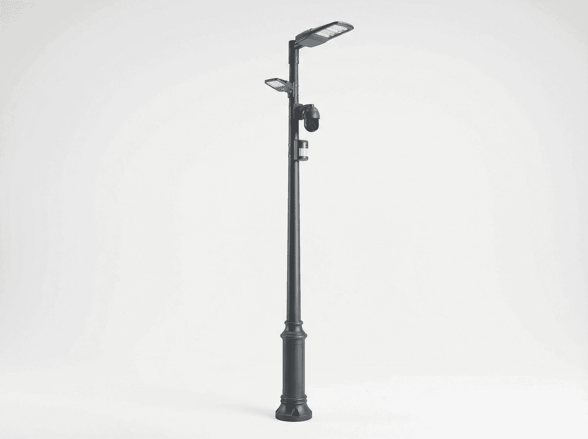 6m Residential Area Mini Smart Streetlight - 3-in-1 AI-Integrated Pole