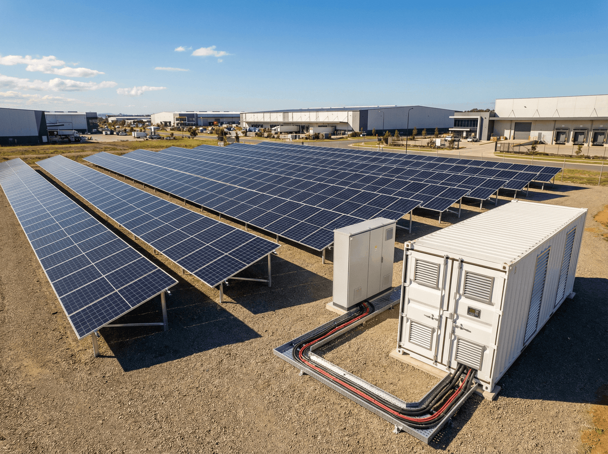 100kW TOPCon Solar + 200kWh LFP Storage — Commercial Hybrid System