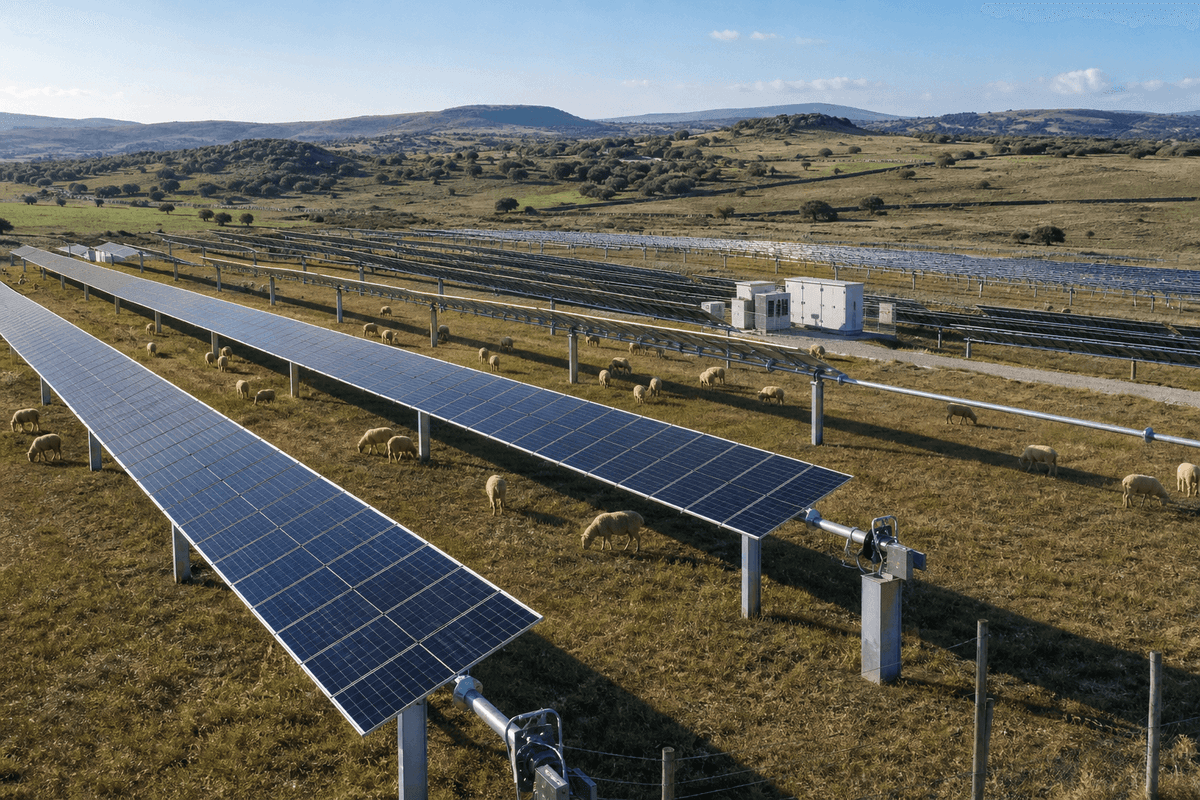 1MW Pastoral-Solar Ground Mount - Bifacial 1-Axis Tracker