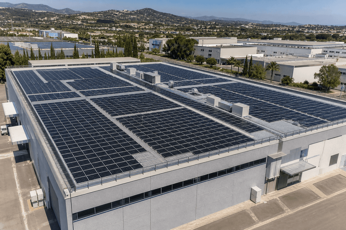 200kW Factory Roof TOPCon Fixed Solar PV System — 24% Efficiency, Industrial Rooftop