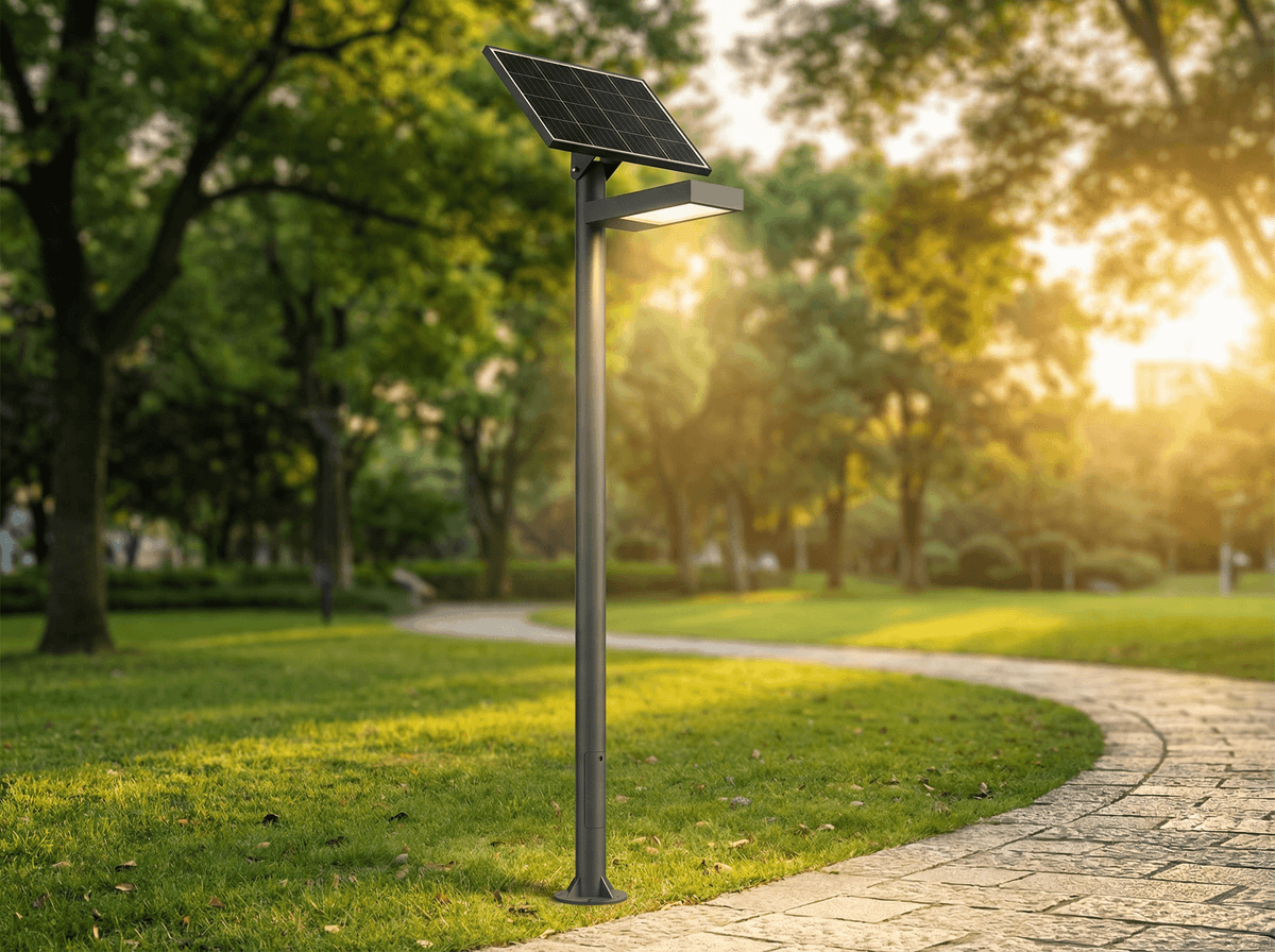 3.5m Park Pathway Garden Light 20W - 4-Day LFP Solar Lighting