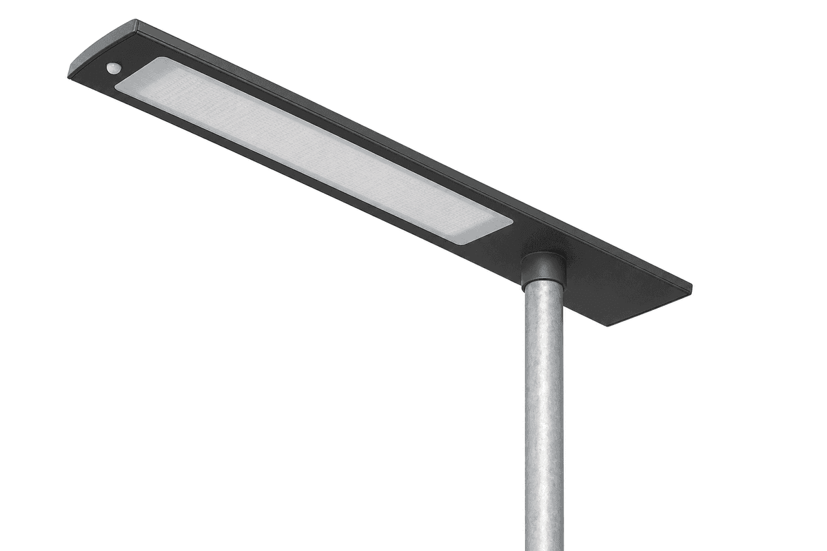 6m All-in-One Security Streetlight 70W - 7-Day LFP Autonomy