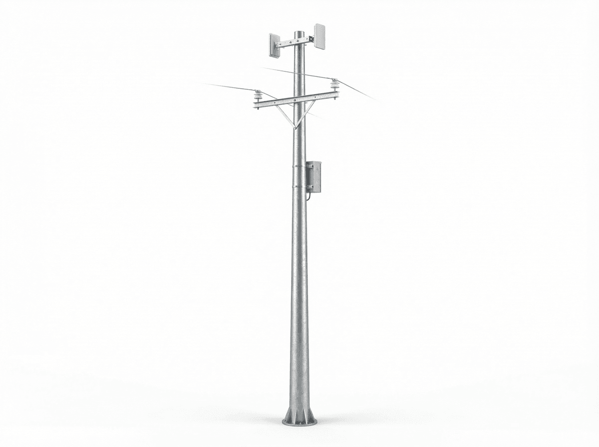 12m Distribution Telecom Shared Pole - 10kV Joint-Use Steel Pole