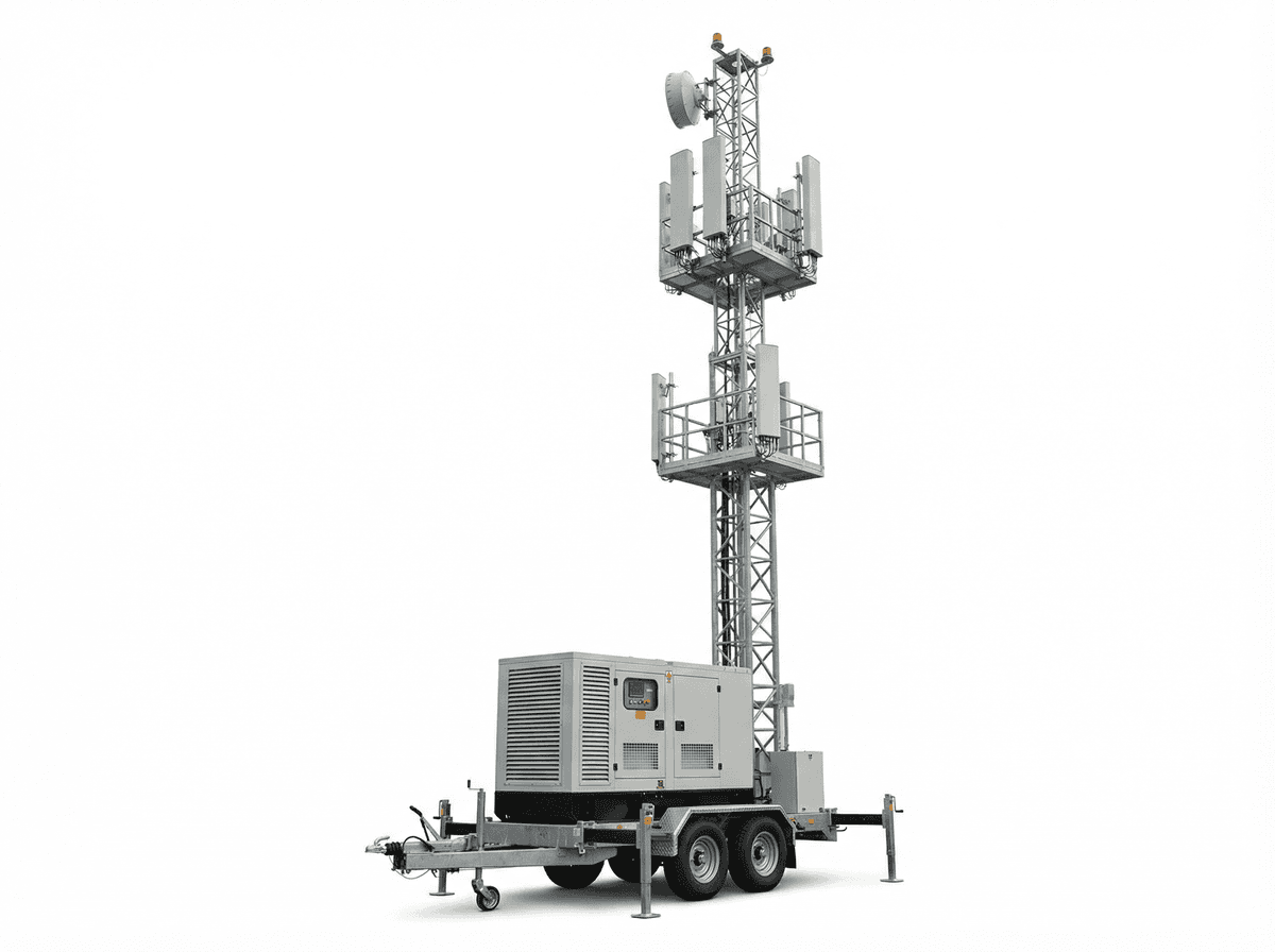 25m Rapid Deployment COW - Mobile 4G/5G Cell on Wheels Tower