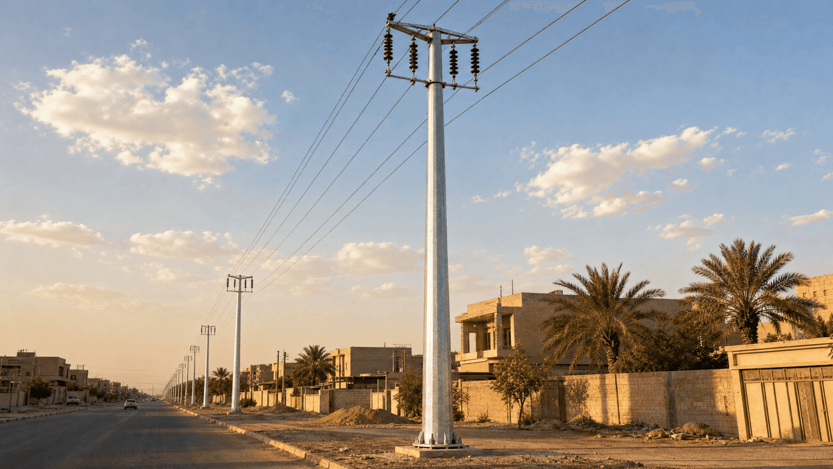 Baghdad Power Transmission Tower Market Analysis: 10kV Distribution Configuration Guide for 10m Steel Tubular Poles