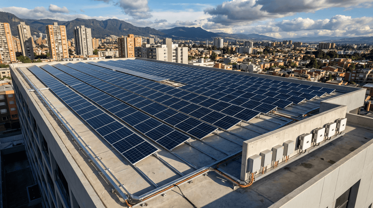 Bogotá Solar PV System Case Study: 234kW Commercial Rooftop Deployment with String Inverters and 1.15 DC/AC Ratio