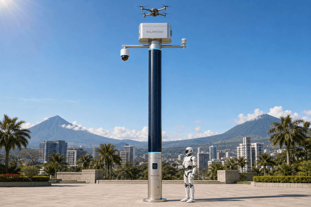 Guatemala City's Rainy Highland Corridors and Drone-Ready Security: SOLARTODO Sentinel City AI Pole 81-Node Configuration Guide