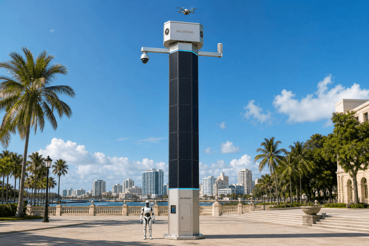 San Juan coastal resilience needs and SOLARTODO Sentinel City AI Pole 104-node configuration guide