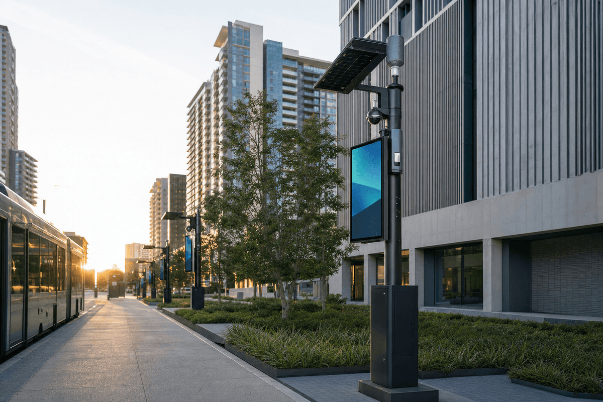 Smart Pole Digital Signage and Public Wi-Fi:…
