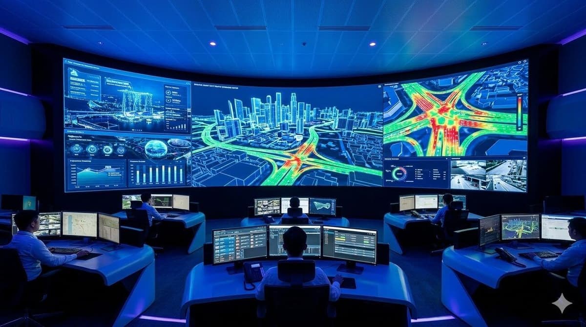 Smart traffic command center with real-time 3D city visualization and heat map analytics