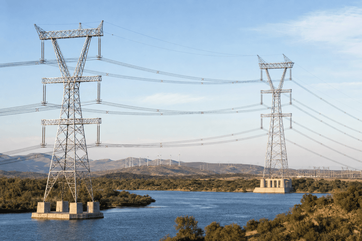 100m 750kV UHV River Crossing Lattice Tower - 2-Circuit Long-Span Structure deployed in an international application environment