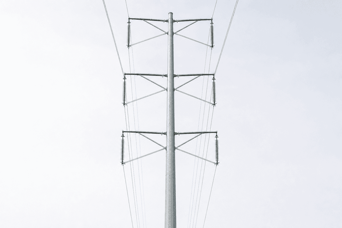 30m 110kV Tapered Monopole Transmission Slip-Joint - Urban Sub-Transmission Pole deployed in an international application environment
