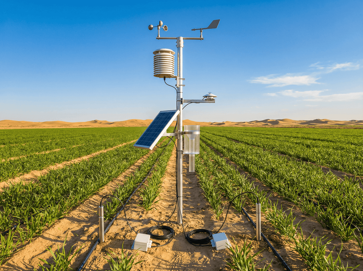 Desert Reclamation Solar+Agriculture 50ha - 500kW Solar IoT Monitoring