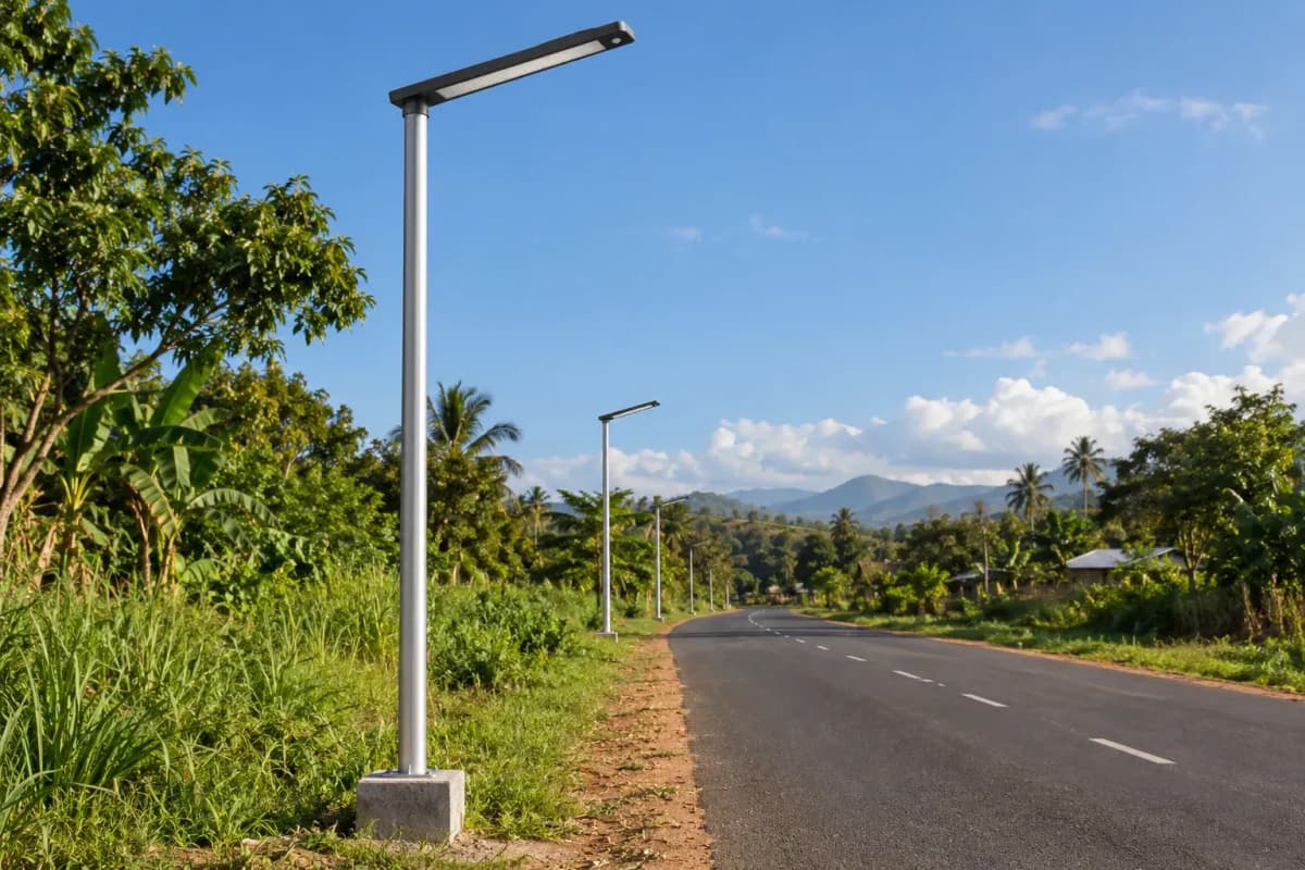 5.8m All-in-One Solar Streetlight 48W - Tropical LFP Smart Lighting