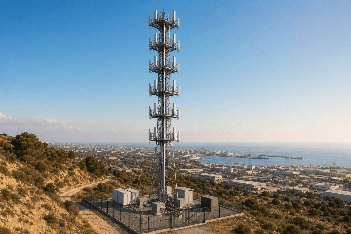 100m Heavy-Duty Lattice Multi-Tenant Tower - Maximum Capacity Hub deployed in an international application environment