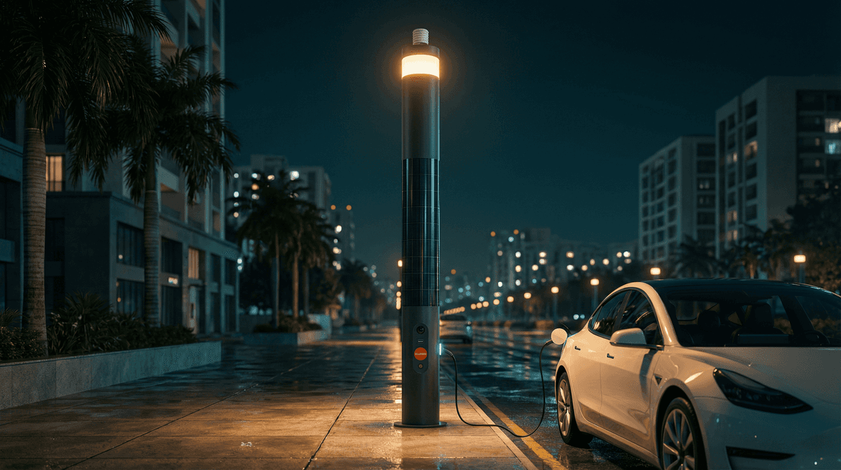200-Unit Smart Streetlight Deployment in Ahmedabad Using a Seamless 12m Φ168mm Round Pole with Flush Sensors