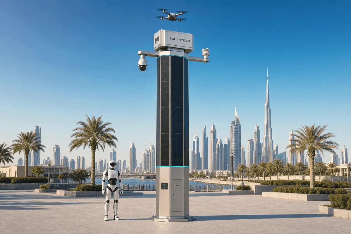 Dubai SOLARTODO Sentinel City AI Pole Market Analysis: 23-Node Off-Grid Edge Configuration Guide