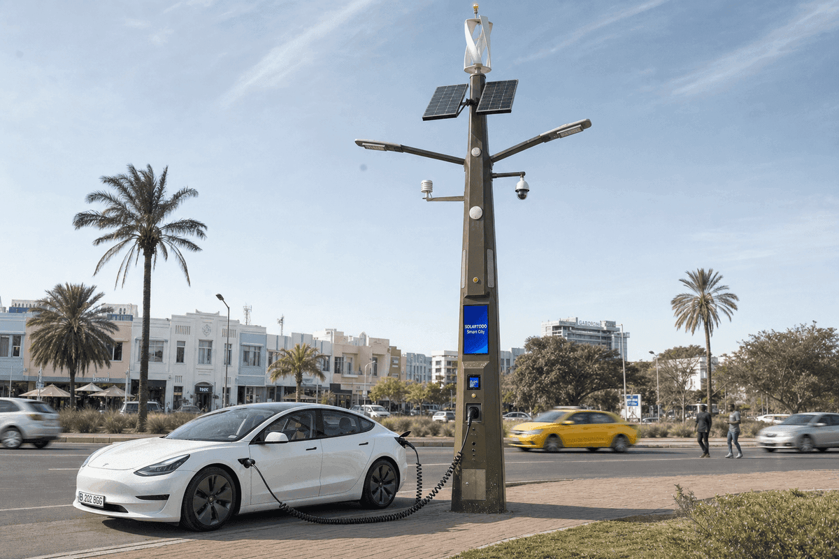 Gaborone Smart Streetlight Market Analysis: 55-Unit Hybrid 12m Configuration Guide for Urban Corridors