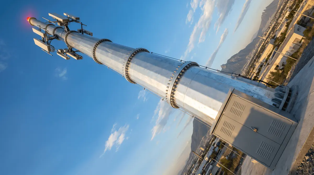 Monterrey, Mexico Telecom Tower Deployment: 12×45m Steel Monopoles for 6 Panel Antennas and 2 Microwave Dishes