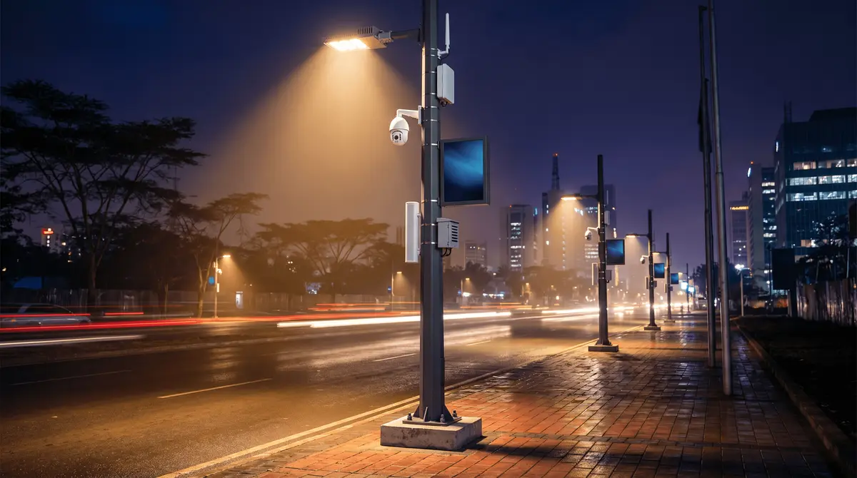 Nairobi Smart Streetlight Deployment: 387-Unit 8m Octagonal Pole Project in Kenya