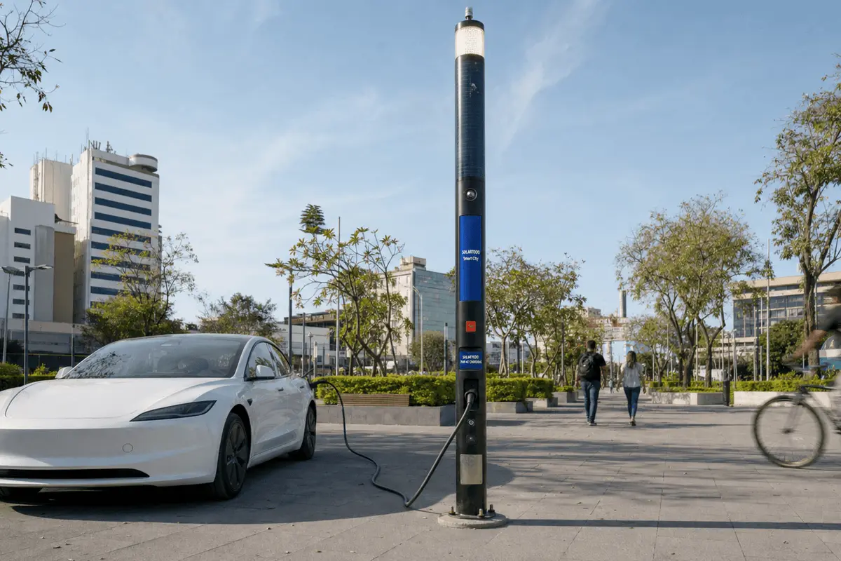 San Salvador Smart Streetlight Technical Fit: 195-Unit Ø315mm Cylindrical Configuration Guide