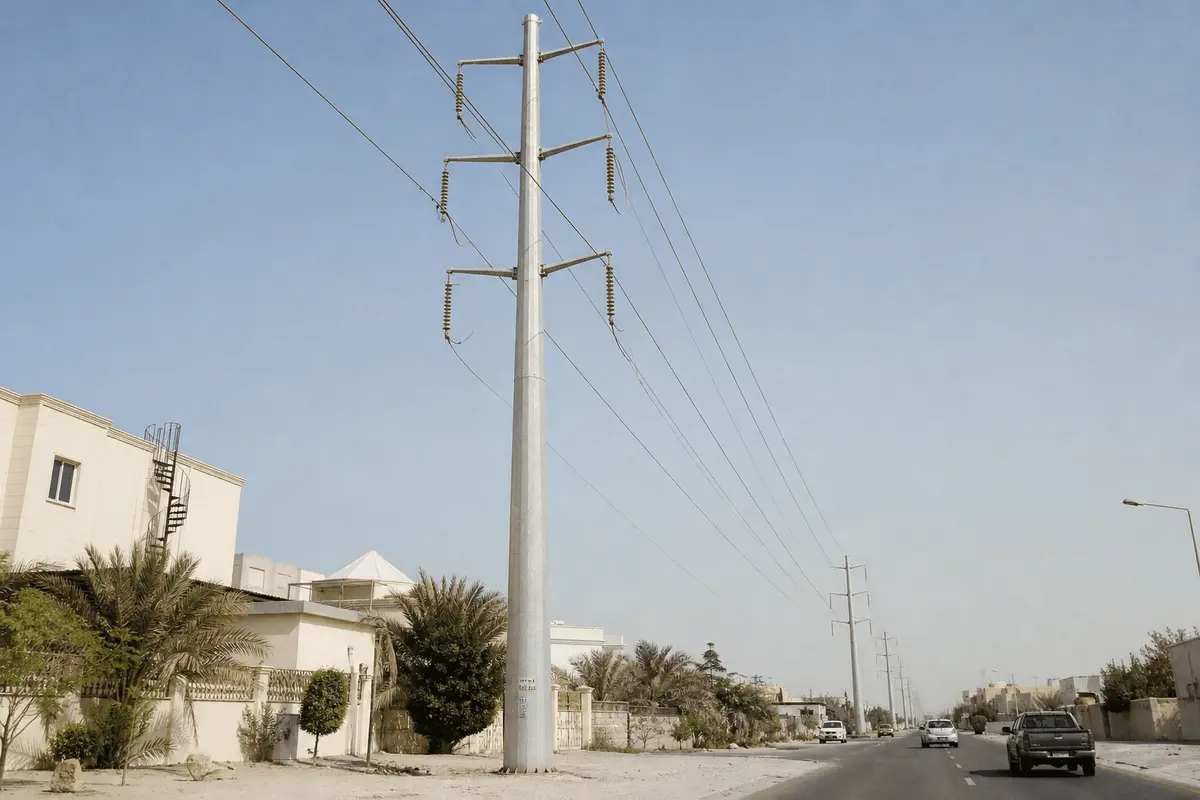 Manama 110kV Coastal Backbone Decision: Power Transmission Tower Configuration for Salt-Air Corridors