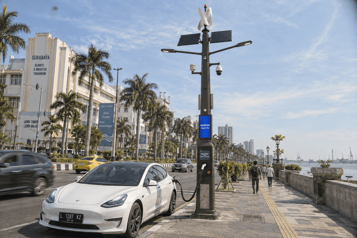 Surabaya Coastal Flood-and-Salt Smart Streetlight Fit: 137-Unit Hybrid Pole Configuration