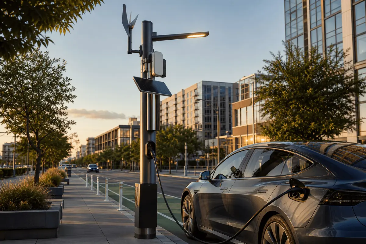 EV Charging Smart Poles for Curbside Electrification